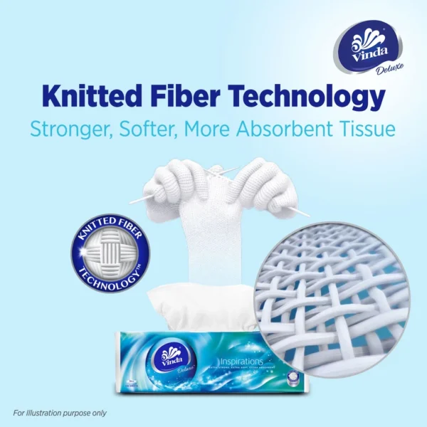 Vinda Deluxe 3 Ply Soft Pack Facial Tissue - Image 3