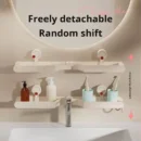 Suction cup storage rack (2 white + 2 pink)